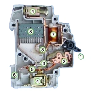 Leitungsschutzschalter Hager MBN106E - Frontansicht