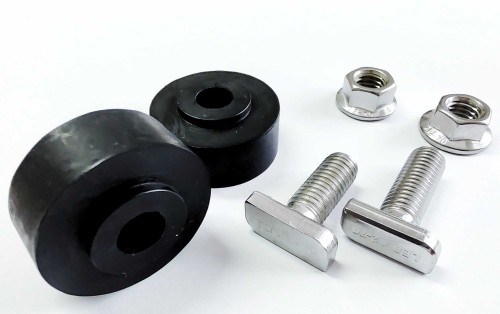 Acessórios de montagem: almofadas anti-vibração EPDM, parafusos de martelo e porcas