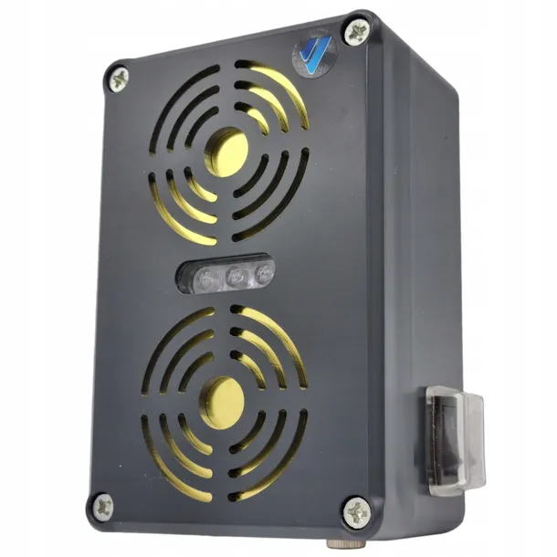 Abwehrgerät VIANO WaterStrob - Frontansicht mit zwei piezoelektrischen Lautsprechern und LED-Panel